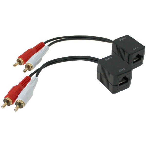 Main product image for Audio RCA L/R Stereo Extender Over Ethernet Cable (up to 250